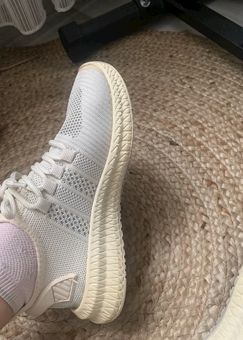 Beyaz Bağcıklı Kadın Spor Ayakkabı lcw - Görsel 5