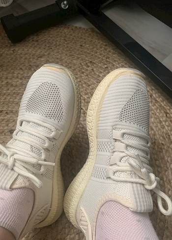 Beyaz Bağcıklı Kadın Spor Ayakkabı lcw - Görsel 4