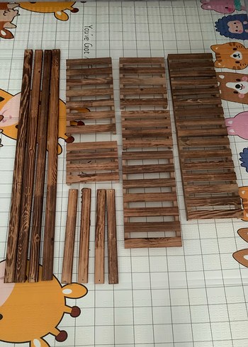 Koyu Kahverengi Ahşap çiçek saksılık - Görsel 6