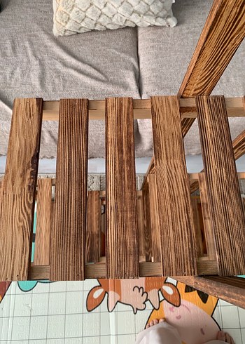 Koyu Kahverengi Ahşap çiçek saksılık - Görsel 5