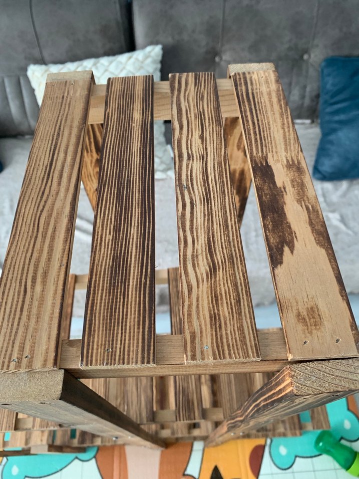 Koyu Kahverengi Ahşap çiçek saksılık - Görsel 4