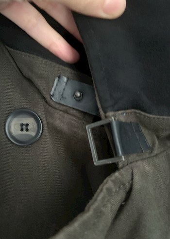 Haki Süet Erkek Trençkot - Görsel 3