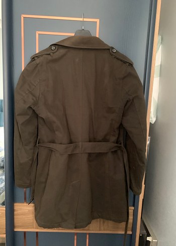 Haki Süet Erkek Trençkot - Görsel 6