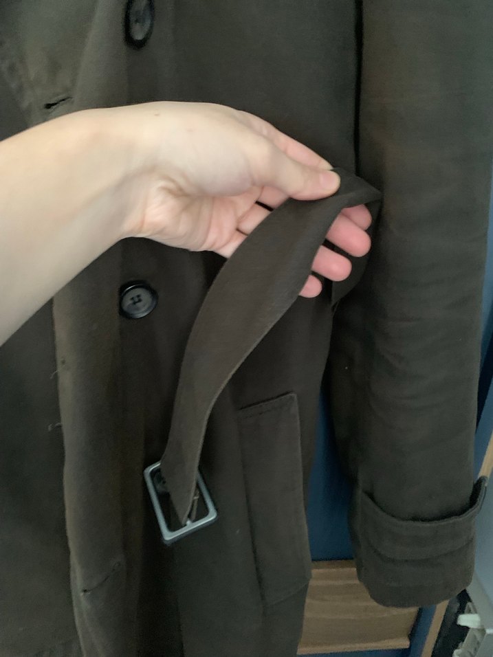 Haki Süet Erkek Trençkot - Görsel 5