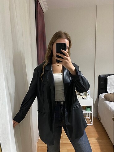 l Beden Bershka deri ceket