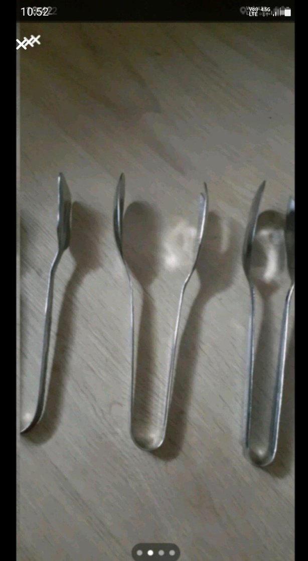 3  ADET GRİ PASLANMAZ MAŞA SETİ - Görsel 3