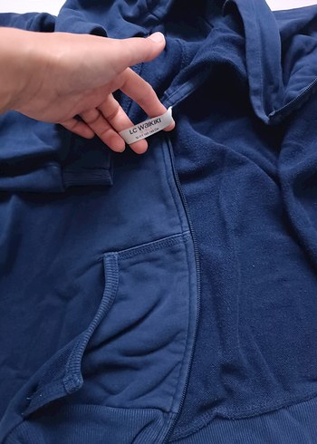 Erkek Çocuk Lacivert Kapüşonlu Fermuarlı Sweatshirt - Görsel 4