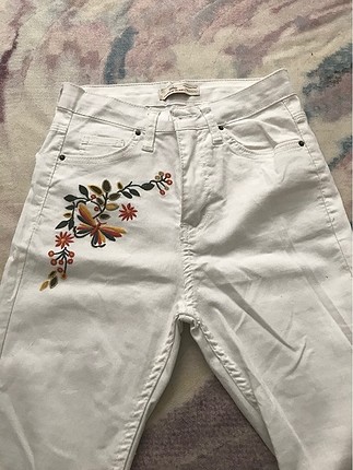 27 Beden beyaz Renk Kot pantolon