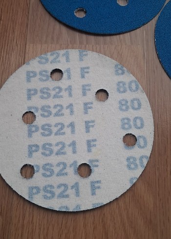 Diğer 3 ADET Mavi Delikli DİSK 80 Kum ZIMPARA 12cm ÇAP