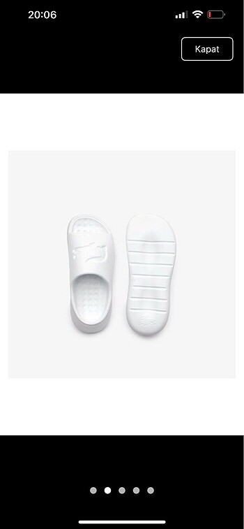 37 Beden beyaz Renk lacoste terlik