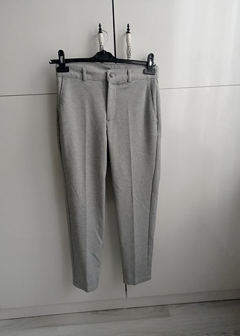 Gri Erkek Midi Kumaş Pantolon