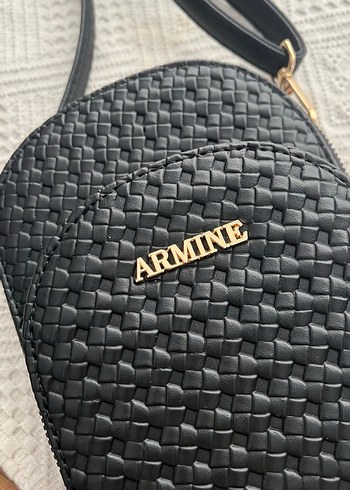Siyah Deri Kadın Çapraz Çanta ARMINE - Görsel 2