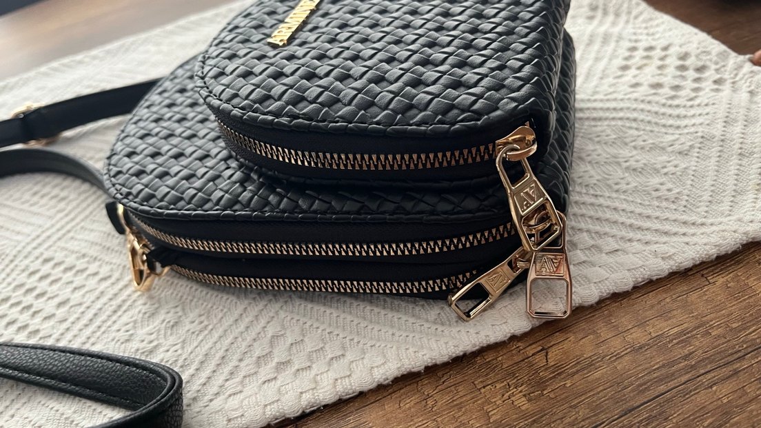 Siyah Deri Kadın Çapraz Çanta ARMINE - Görsel 4