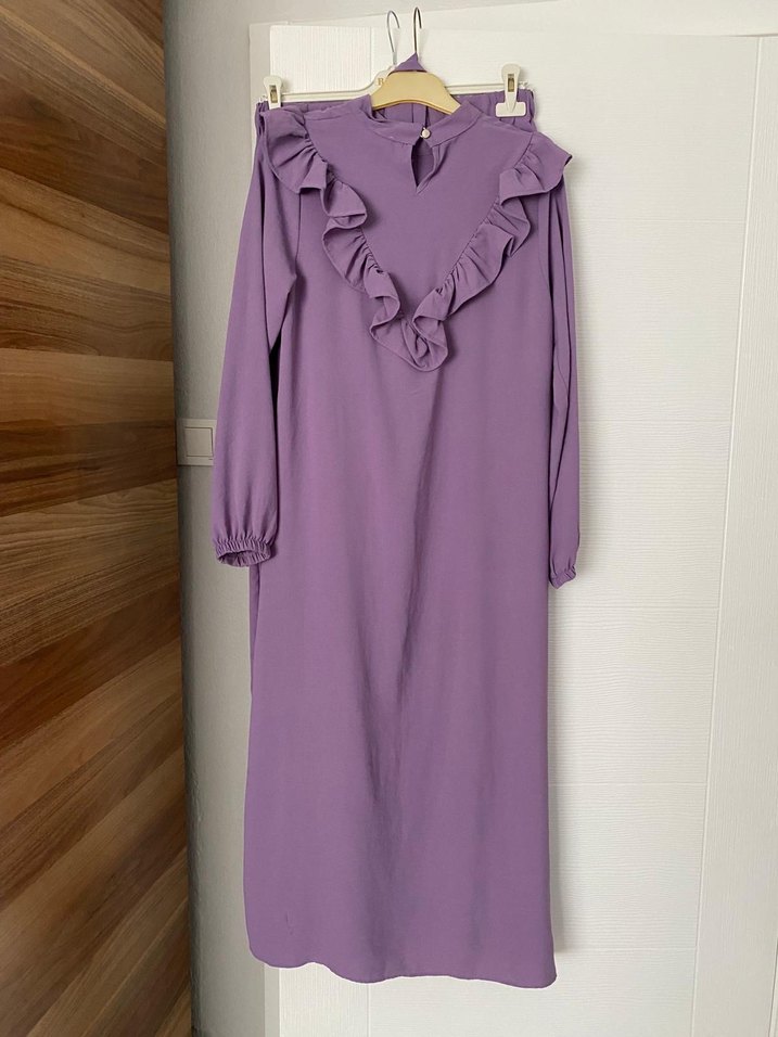 Mor Uzun Kollu Kadın Pijama Takımı - Görsel 4