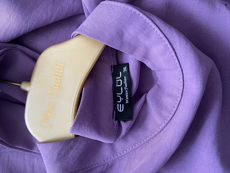 Mor Uzun Kollu Kadın Pijama Takımı - Görsel 3