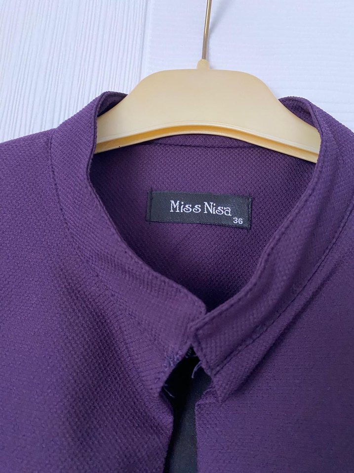 Uzun Mor Pileli Kadın Takım - Görsel 2