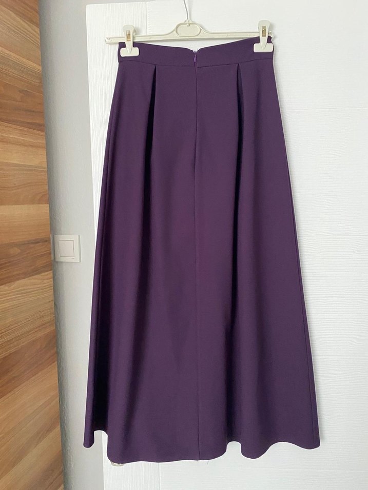 Uzun Mor Pileli Kadın Takım - Görsel 3