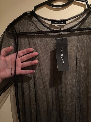 l Beden trendyolmilla transparan bluz etiketli