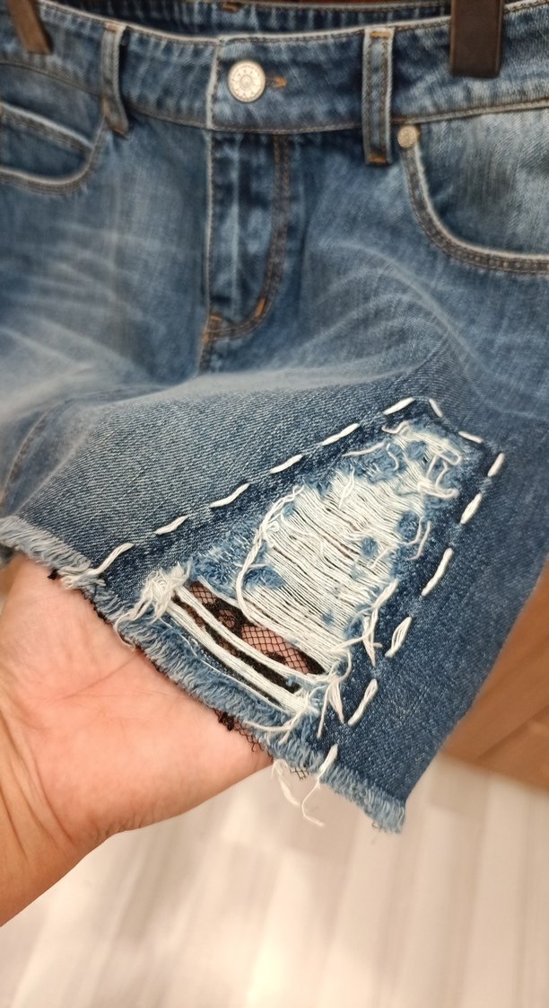 38beden Kadın Kot Mini Etek Fit Kesim - Görsel 3