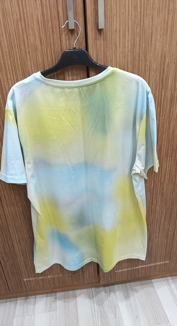 XL beden Erkek Pastel Renkli Tie-Dye Tişört - Görsel 2
