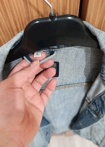 Mavi Düğmeli Kadın Kot Ceket - Görsel 3