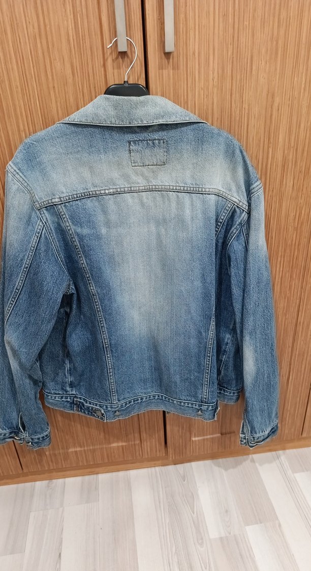 Mavi Düğmeli Kadın Kot Ceket - Görsel 4