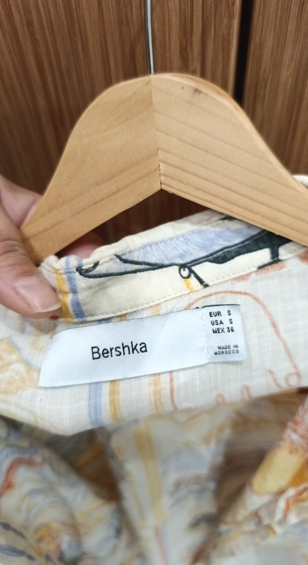 Bohem Çok Renkli Kısa Kollu Pamuklu Gömlek - Görsel 3