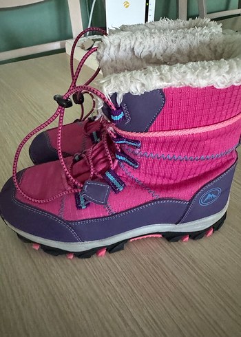 Kız Çocuk Pembe Polar Astarlı Botlar - Görsel 5