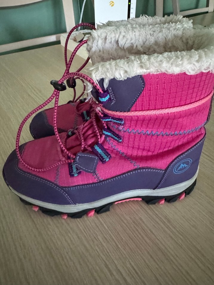 Kız Çocuk Pembe Polar Astarlı Botlar - Görsel 5