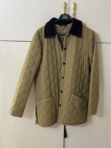 Barbour camel rengi kapitone mont