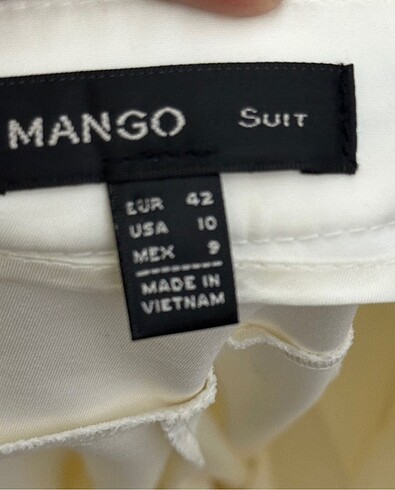 xl Beden beyaz Renk Mango pantolon