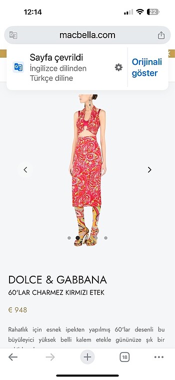 Dolce gabbana kalem etek