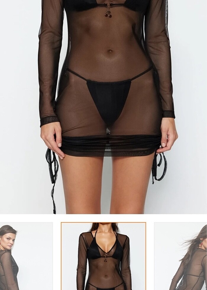 Pareo tül elbise - Görsel 3