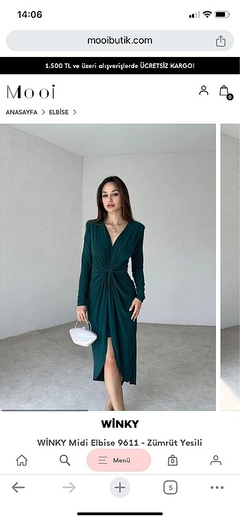 Zara Yeşil elbise