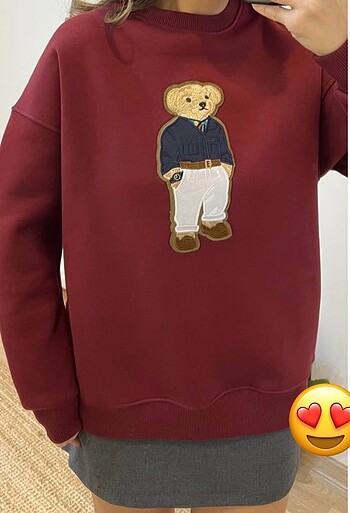 m Beden Ayıcıklı sweatshirt
