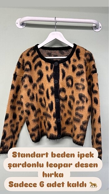 Leopar desen hırka
