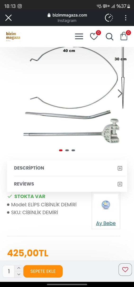 Elips Cibinlik Demiri 40x30 cm Gri - Görsel 2