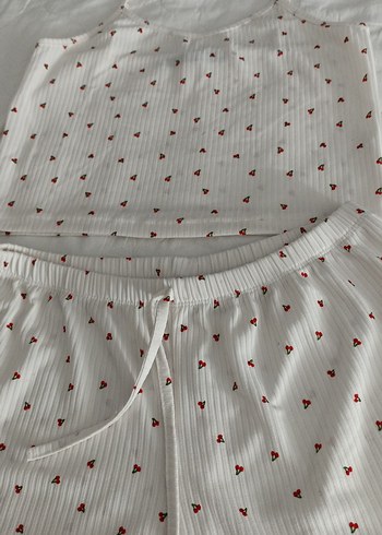 m Beden Beyaz Mini Kadın Pijama Takımı