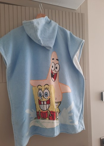 H&M Mavi Kapüşonlu Erkek Çocuk Bornozu