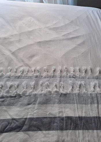 Gri Çizgili Banyo Plaj Havlusu - Görsel 5