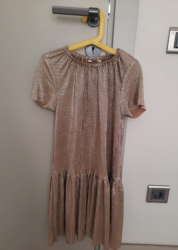 Zara Kız Çocuk Simli Elbise - Görsel 4