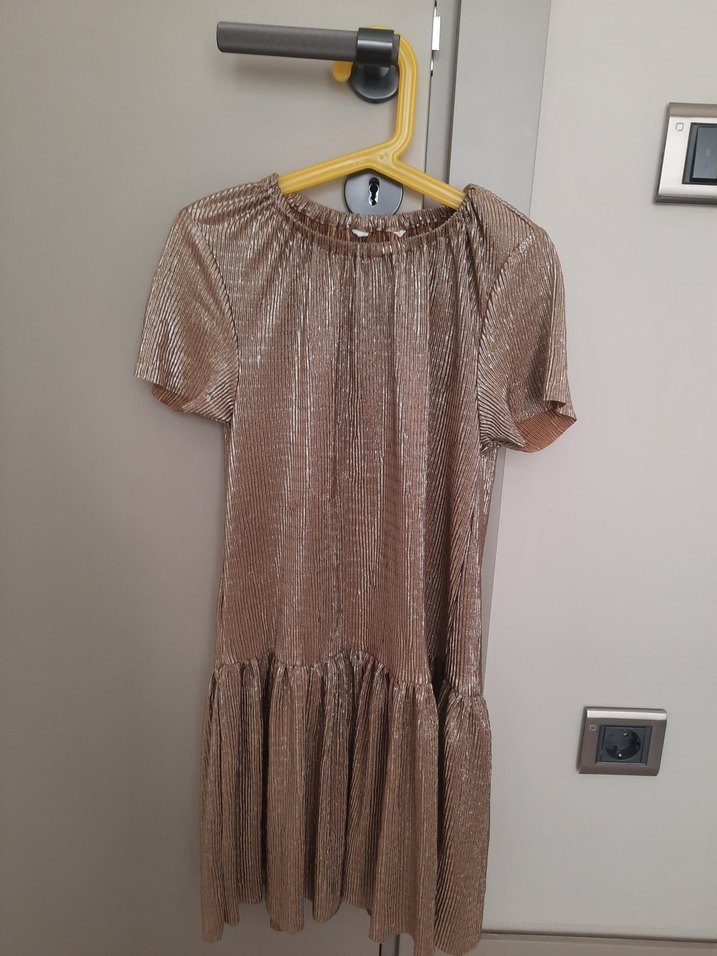 Zara Kız Çocuk Simli Elbise - Görsel 4