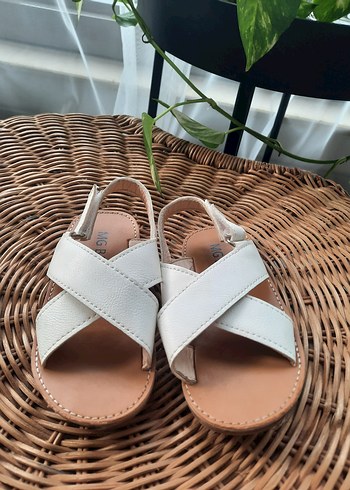 Beyaz Kız Çocuk Deri  Sandalet - Görsel 3