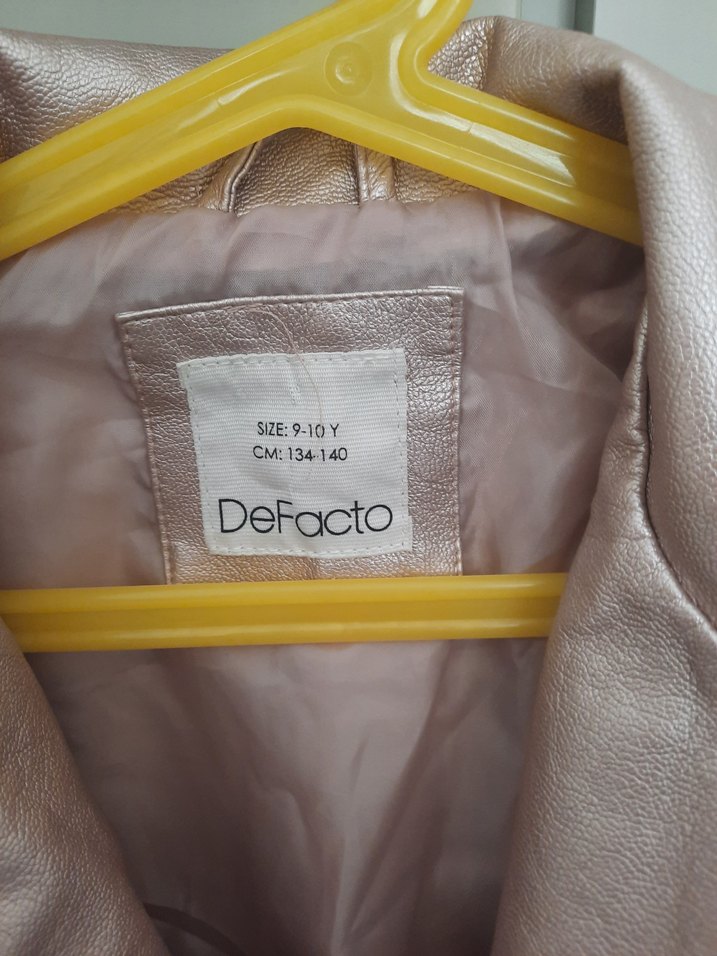 Defacto Kız Çocuk Pempe Deri Mont - Görsel 2