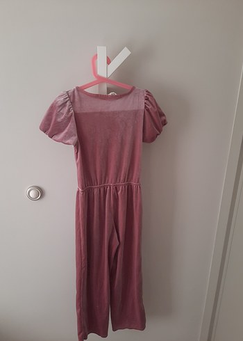 H&M Pembe Kadife Kız Çocuk Tulum - Görsel 4