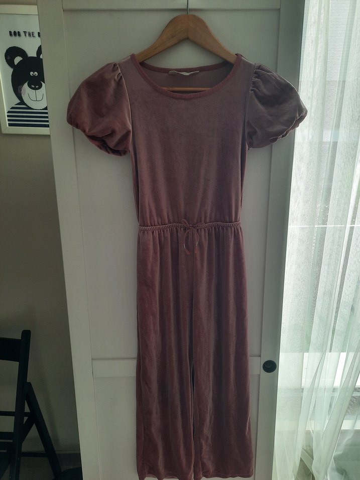 H&M Pembe Kadife Kız Çocuk Tulum - Görsel 2