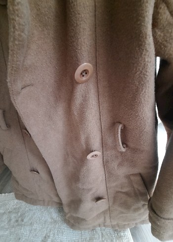 Kanz Kaşe Kapüşonlu Kız Çocuk Ceket - Görsel 6