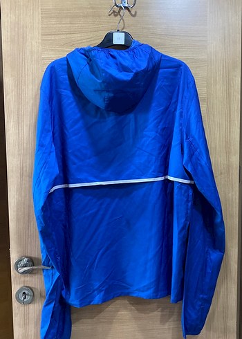 Mavi Fermuarlı Erkek Yağmurluk - Görsel 2