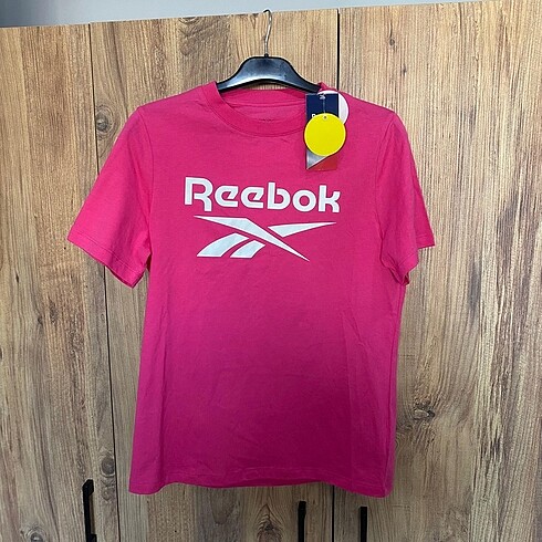 Reebok Orijinal Etiketli Pembe Logo Tişört