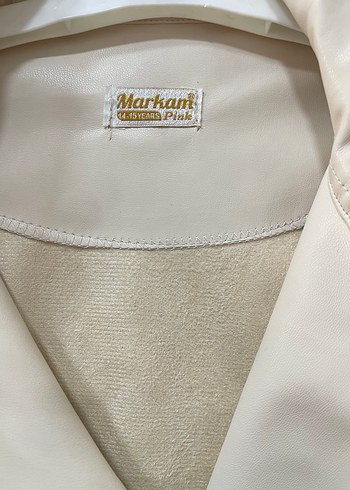 Beyaz Deri Fermuarlı Ceket - Görsel 2